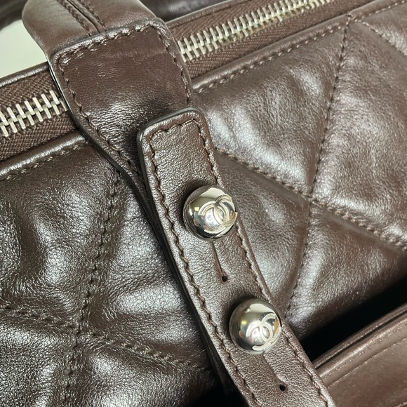 Chanel Fantasy Fur Tote Faux Fur And Leather Brown Shoulder Bag Purse - Picture 9 of 16